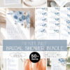 Blue Floral Bridal Shower Invitation Bundle | Dusty Blue Bridal Shower Games Bundle | Bridal Shower Decor Editable Template Blue Floral Bridal Shower Invitation Bundle | Dusty Blue Bridal Shower Games Bundle | Bridal Shower Decor Editable Template