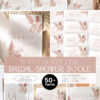 Dusty Pink Bridal Shower Bundle Template | Boho Arch Bridal Shower Invitations | 24 Games Bundle & Shower Signs Dusty Pink Bridal Shower Bundle Template | Boho Arch Bridal Shower Invitations | 24 Games Bundle & Shower Signs