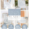 Boho Dusty Blue Bridal Shower Bundle Template | Bohemian Bridal Shower Invitations Printable | 24 Games Bundle Boho Dusty Blue Bridal Shower Bundle Template | Bohemian Bridal Shower Invitations Printable | 24 Games Bundle