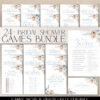 Dusty Blue Boho Bridal Shower Games Editable | Printable Games Template Bundle Instant Download Dusty Blue Boho Bridal Shower Games Editable | Printable Games Template Bundle Instant Download