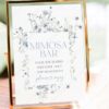 Blue Bridal Shower Mimosa Bar Printable | Momosa Bar Sign Template