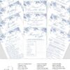 Something Blue Bridal Shower Games Bundle | Monogram Blue Bridal Games Printable Something Blue Bridal Shower Games Bundle | Monogram Blue Bridal Games Printable