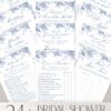 Something Blue Bridal Shower Invitation Template Bundle | French Toile Bridal Shower Bundle | Games Bundle Editable Something Blue Bridal Shower Games Bundle | Monogram Blue Bridal Games Printable