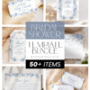 Something Blue Bridal Shower Invitation Template Bundle | French Toile Bridal Shower Bundle | Games Bundle Editable Something Blue Bridal Shower Invitation Template Bundle | French Toile Bridal Shower Bundle | Games Bundle Editable