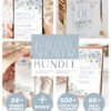 Blue Wildflower Bridal Shower Invitation Bundle | Blue Floral Bridal Shower Invite Template | 24 Bridal Games Bundle