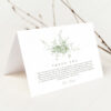French Toile Minimalist Thank You Card Template | Greenery Monogram Printable Thank You Cards