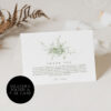 French Toile Minimalist Thank You Card Template | Greenery Monogram Printable Thank You Cards