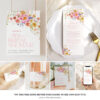 Bright Floral Bridal Shower Bundle Templates Colorful Flowers