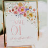 Floral Wedding Table Number Cards | Printable Table Numbers Instant Download