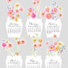 Floral Desk Calendar Printable 2026 | Colorful Flowers Vase Calendar | Mini Desk Calendar 2026 Floral Desk Calendar 2026 Printable