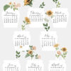 Sunflower Floral Calendar Printable 2026 Amy Design Templates