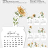 Sunflower Floral Calendar Printable 2026 Amy Design Templates