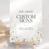 Floral Wedding Table Signs Editable | Wildflower Wedding Custom Sign Editable