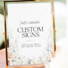 Floral Wedding Table Signs Editable | Wildflower Wedding Custom Sign Editable
