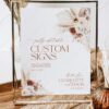 Boho Wedding Custom Sign Printable | Terracotta Wedding Sign Template