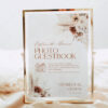 Bohemian Pampas Wedding Template BUNDLE | Invitation Suite & Reception Signs Templates Bohemian Wedding Guest Book Sign | Please Sign Our Guestbook Sign Printable