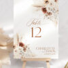 Terracotta Table Number Cards | Boho Wedding Number Signs Digital Download