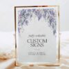 Purple Floral Wedding Signs Template Bundle | Wisteria Signage Printable Purple Wedding Custom Sign Template