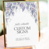 Purple Wedding Custom Sign Template