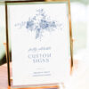 Something Blue Wedding Signs Template | Custom Table Sign Editable Printable