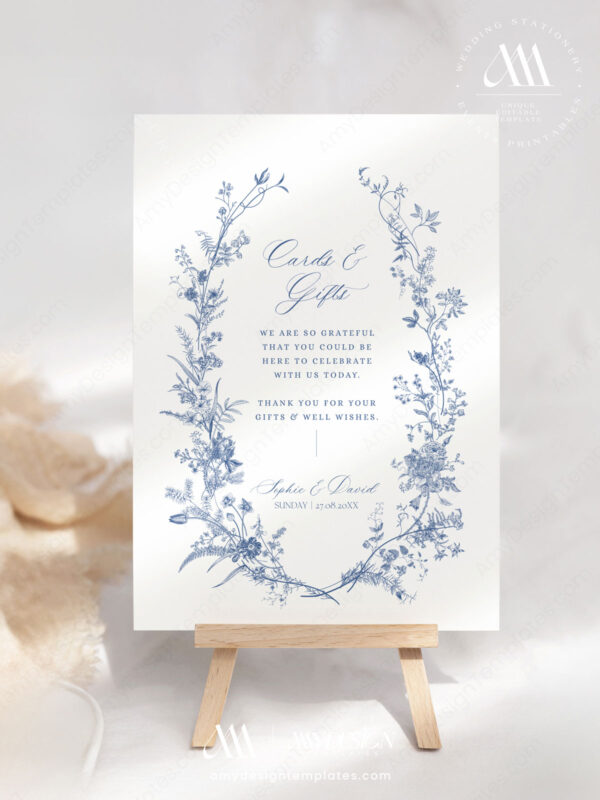 Minimalist Cards and Gifts Sign Printable | Something Blue Wedding Card Gift Table Sign