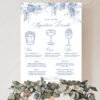 Minimalist Signature Drink Menu Template | Monogram Wedding Drink Sign