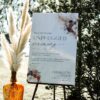 Unplugged Ceremony Wedding Sign Template Navy Rust Boho