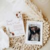 Bohemian Wedding Thank You Card Template | Boho Terracotta Wedding Photo Thank You Card