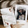 Bohemian Wedding Thank You Card Template | Boho Terracotta Wedding Photo Thank You Card