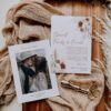 Bohemian Wedding Thank You Card Template | Boho Terracotta Wedding Photo Thank You Card