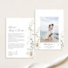 Minimalist Wedding Thank You Card with Photo | Wildflower Thank You Cards Printable Download