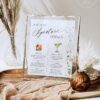 Wildflower Wedding Bar Menu Template | Signature Drink Sign Editable