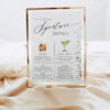 Wildflower Signage Wedding Templates Bundle | Reception Sign Printable Download Wildflower Wedding Bar Menu Template | Signature Drink Sign Editable