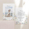 Modern Wedding Photo Thank You Card Template | Wildflower Wedding Thank You Cards