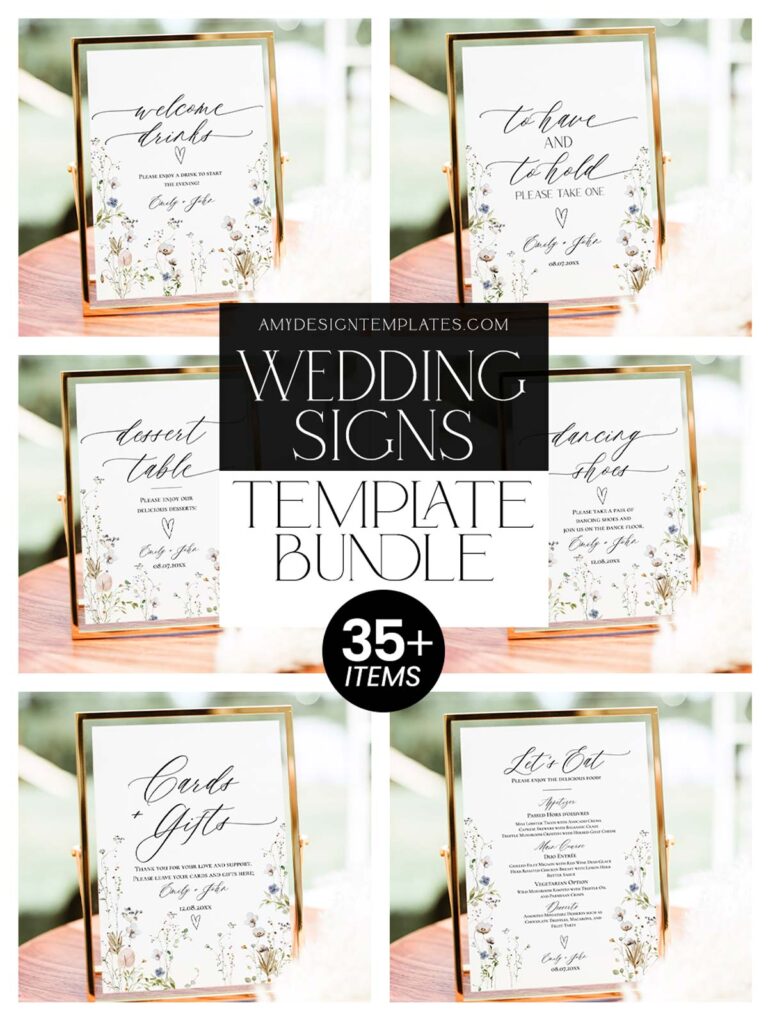 Table Signs - Amy Design Templates