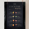 Cocktails Signature Drink Sign Template | Wedding Bar Sign | Bar Menu Editable Printable