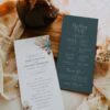 Rustic Teal Wedding Program Template | Boho Catholic Ceremony Printable Folded & 4x9 Double-Sided