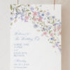 Pastel Wildflower Wedding Welcome Sign Template
