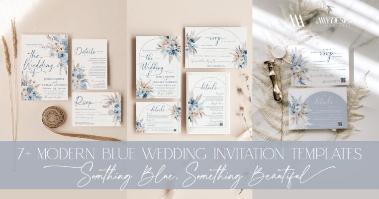 7+ Modern Blue Wedding Invitation Templates: Something Blue, Something Beautiful