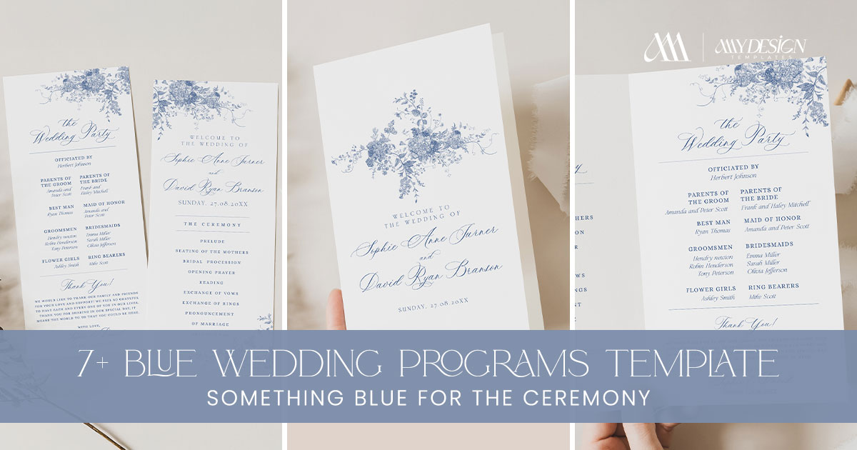 7+ Floral Blue Wedding Programs: Something Blue for the Ceremony 7+ Floral Blue Wedding Programs: Something Blue for the Ceremony