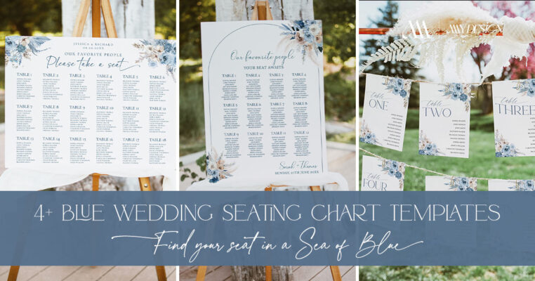 4+ Elegant Blue Wedding Seating Chart Templates: Find Your Seat in a Sea of Blue