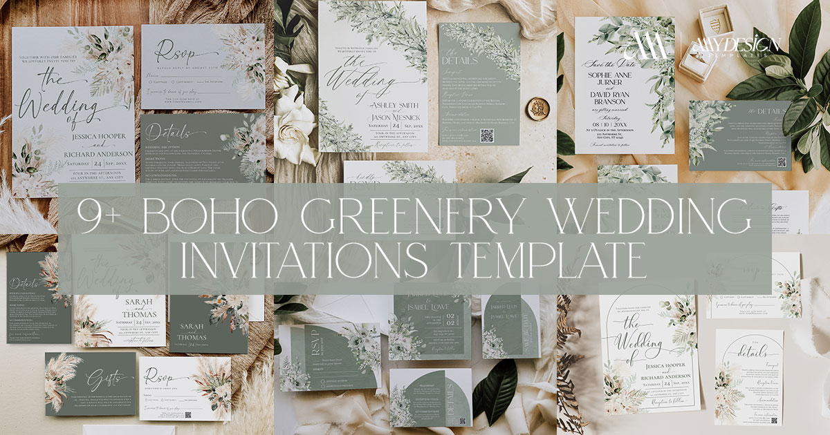 9+ Boho Greenery Wedding Invitations: Effortless Elegance 9+ Boho Greenery Wedding Invitations: Effortless Elegance