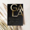 Bold Golden Gala Night Invitation Template Printable | Gala Dinner Party Invite