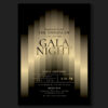 Golden Gala Invitation Template | Luxury Gala Dinner Party Invite Printable