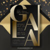 Elegant Gold and Black Gala Invitation Template | Printable Gala Dinner Party Invite