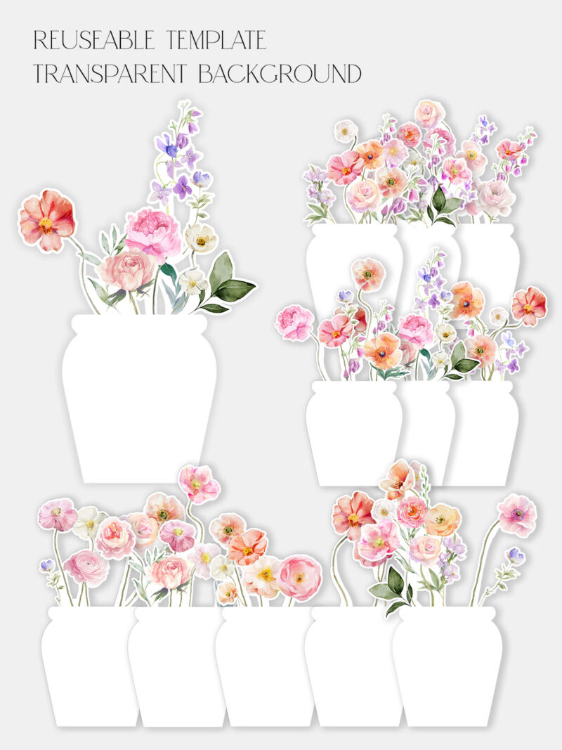 Bright Floral Desk Calendar Printable 2027 | Watercolor Flower Vase ...