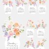 Spring Floral Desk Calendar 2026 Printable | Monthly Calendar Cutting Cricut SVG PNG | Pastel Watercolor Flowers Spring Floral Desk Calendar 2026 Printable | Monthly Calendar Cutting Cricut SVG PNG | Pastel Watercolor Flowers