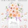 Spring Floral Desk Calendar 2026 Printable | Monthly Calendar Cutting Cricut SVG PNG | Pastel Watercolor Flowers Spring Floral Desk Calendar 2026 Printable | Monthly Calendar Cutting Cricut SVG PNG | Pastel Watercolor Flowers