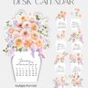 Spring Floral Desk Calendar 2026 Printable | Monthly Calendar Cutting Cricut SVG PNG | Pastel Watercolor Flowers Spring Floral Desk Calendar 2026 Printable | Monthly Calendar Cutting Cricut SVG PNG | Pastel Watercolor Flowers