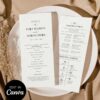 Minimalist Modern Wedding Program Canva Template | Catholic Ceremony Programs